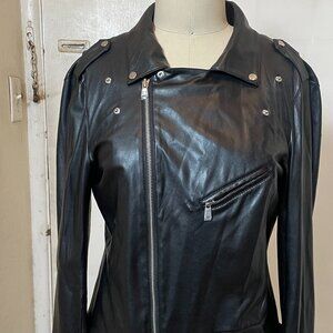 The Reset R Label Vegan Leather Biker Jacket